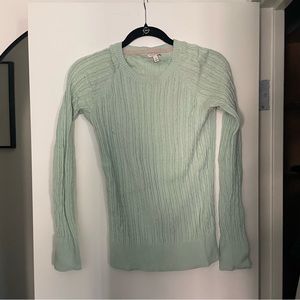 Sonoma Light Green Cable Knit Sweater